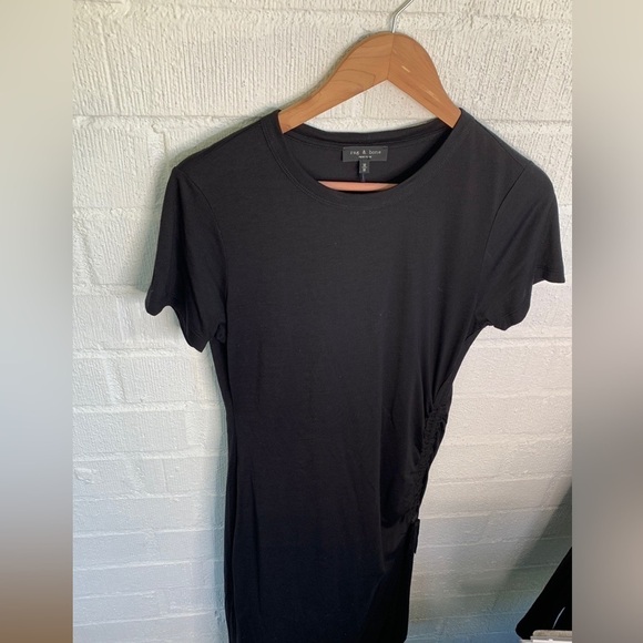 Rag & Bone Sleek Ruched Bodycon Maxi Dress sz M - Picture 3 of 7